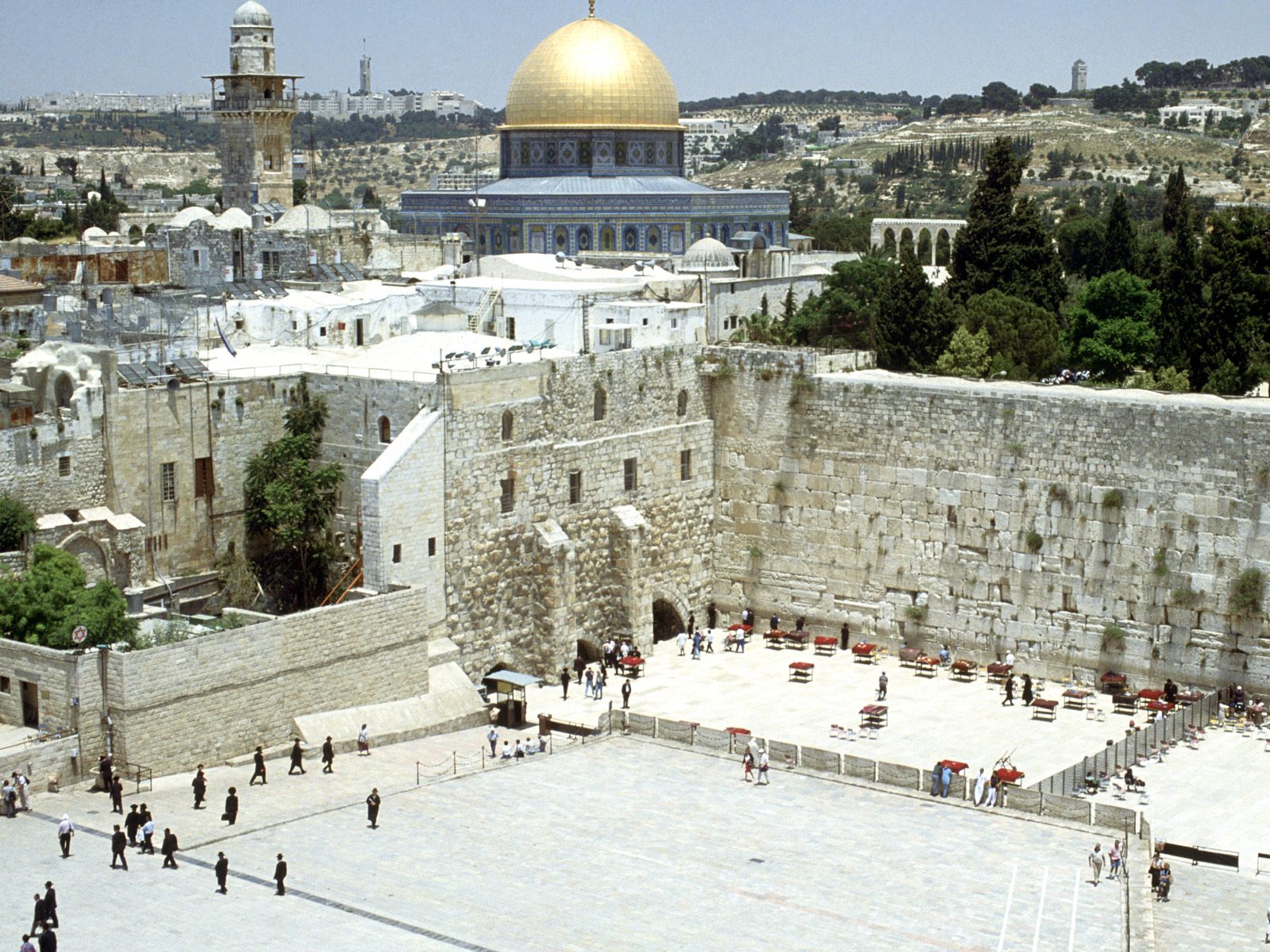 Israel Western-Wall-And-Omar-Mosque-Jerusalem-Israel-1-1600x1200